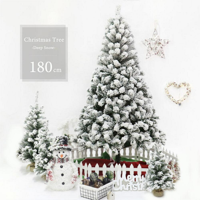 クリスマスツリー ディープスノー 180cm ツリー オーナメント 誕生日 飾り付け 室内 デコレーション