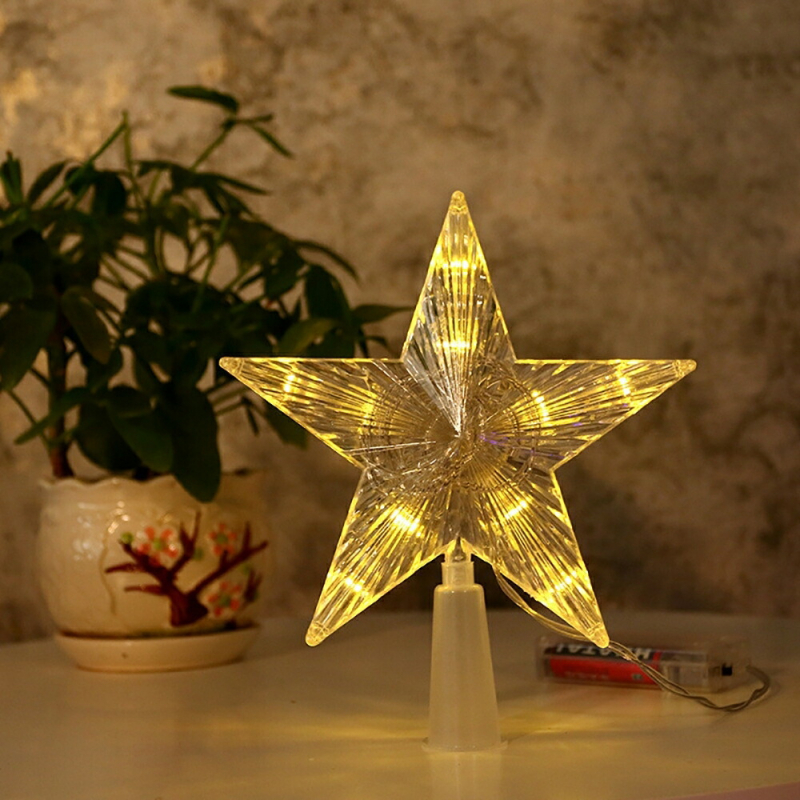 星 ツリートッパー LED クリスマスツリー ライト ツリー 飾り