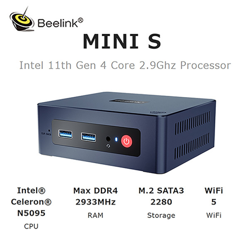 人気★特価販売中★【MINI PC】Beelink ミニS windows 11 PRO インテルceleron N5095ミニpc 8GB DDR4 wifi5 | 本州・四国送料無料