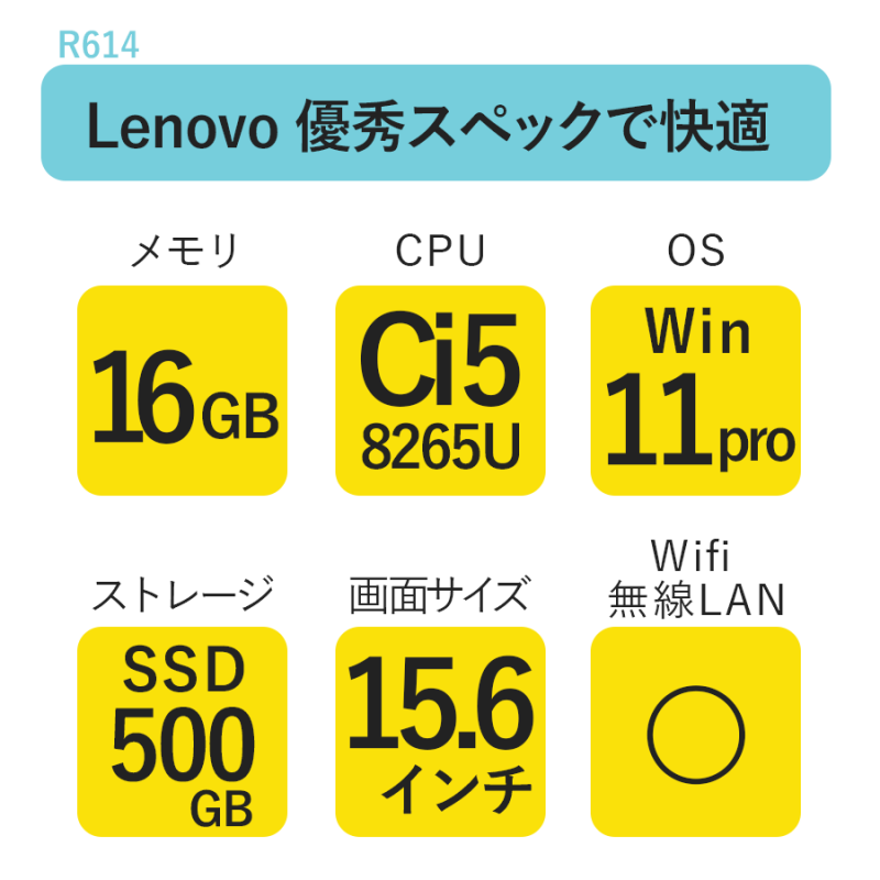 無期限保障＆永久サポート★★★RPC R614 Lenovo 中古ノートパソコン ThinkPad L590/CC00【Ci5 8265U/16GB/SSD 500GB/15.6/11Pro】直送品